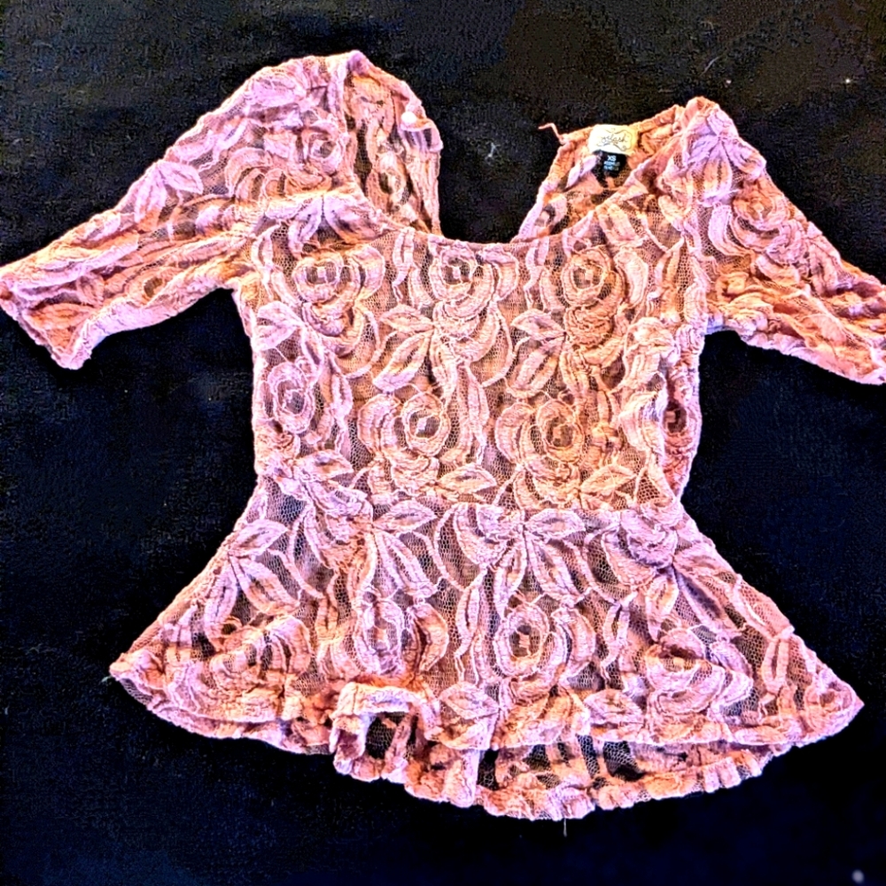 Pink lace blouse